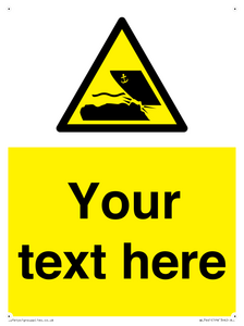 Custom Warning submerged objects in watercraft areas